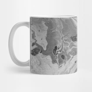 Liquid art, monochrome. Abstract boho background with hand-painted marble texture in black-white-gray colors. Best for the  fabric, wallpapers, covers and packaging, wrapping paper. Mug